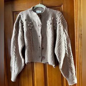 NWT Taupe Cardigan Sweater from Bohme.